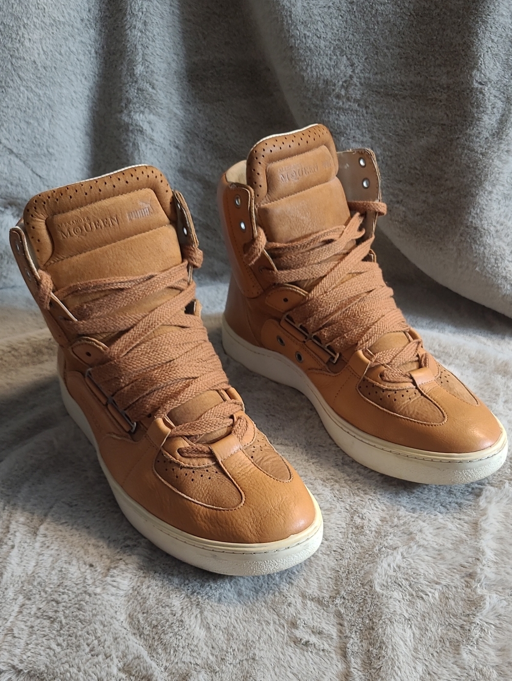 Alexander McQueen Puma Leather Sneakers Made In Italy Mens 12.